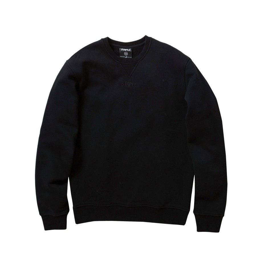 Hoodies & Sweatshirts Staple Pigeon | Broadway Washed Crewneck Black ...