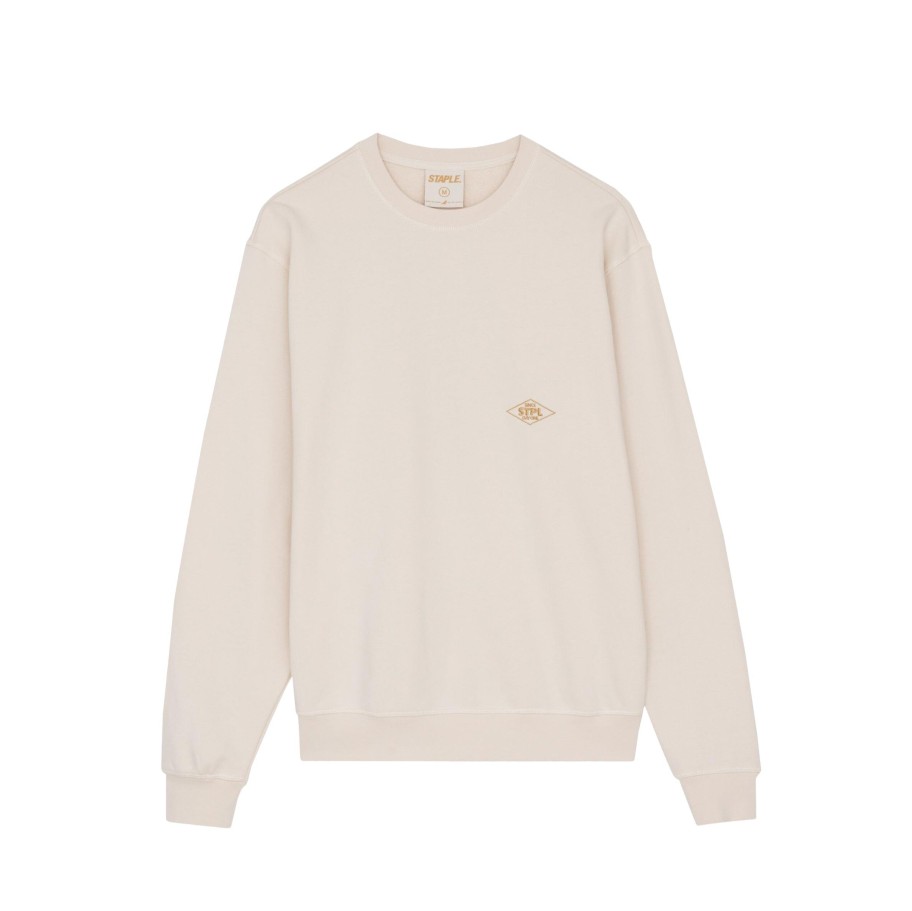 Hoodies & Sweatshirts Staple Pigeon | Hampton Crewneck Natural — Richiejan